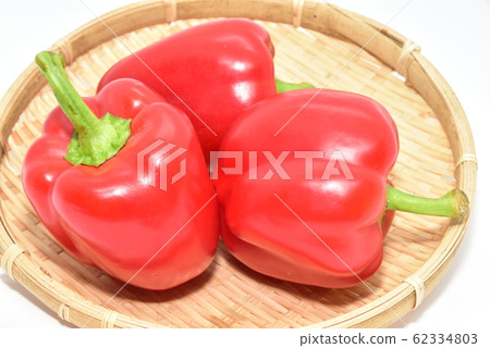 Three red paprika Three red paprika 62334803