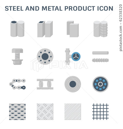 steel metal icon steel metal icon 62338320