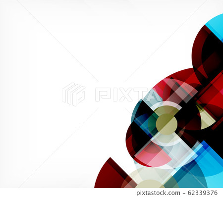 Abstract background, circle and triangle design round shapes overlapping. Geometric trendy template. Vector Illustration For Wallpaper, Banner, Background, Card, Book Illustration, landing page 62339376