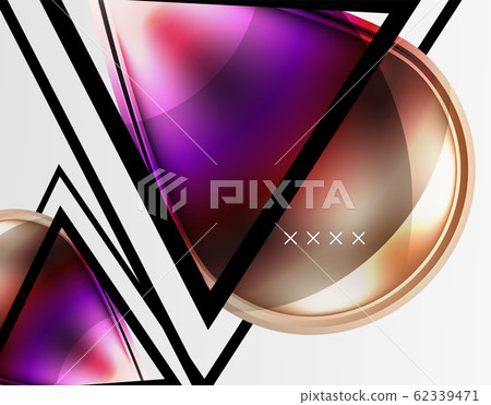 Abstract background - glossy glass bubbles, abstract sphere shapes. Vector Illustration For Wallpaper, Banner, Background, Card, Book Illustration, landing page 62339471