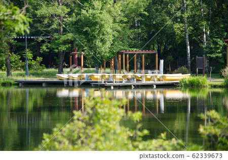Pond and boat Pond and boat 62339673