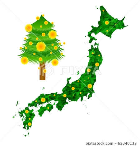 Pollen Cedar Japan Map - Stock Illustration [62340132] - PIXTA