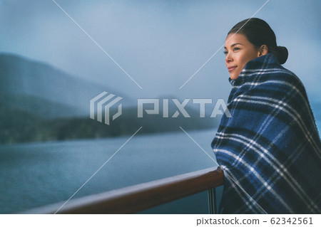Woman tourist passenger on Alaska cruise vacation 62342561