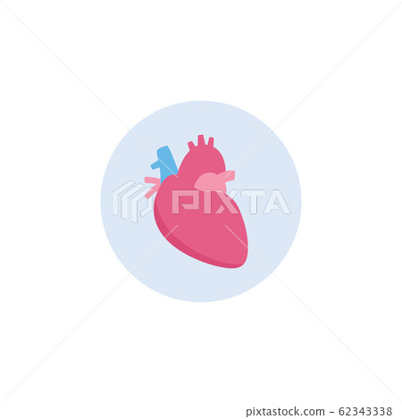 Human heart icon isolated on white background -... - Stock Illustration ...