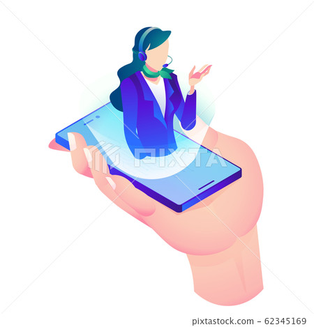 Online Customer Support Woman 62345169