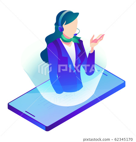 Online Customer Support Woman 62345170