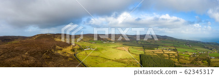 Aerial view of Greencastle, Lough Foyle and Magilligan Point in Northern Ireland - County Donegal, Ireland Aerial view of Greencastle, Lough Foyle and Magilligan Point in Northern Ireland - County Donegal, Ireland 62345317
