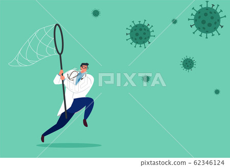 Concept of Corona virus prevention.Vector flat illustration. Concept of Corona virus prevention.Vector flat illustration. 62346124