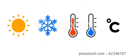 Temperature icon set 62346787