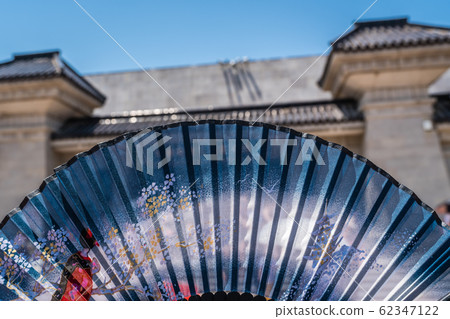 Colorful chinese fan spread out Colorful chinese fan spread out 62347122