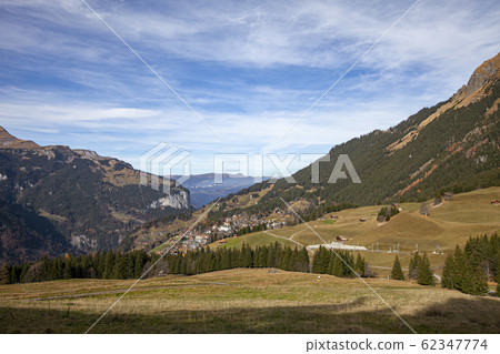 Mountain village scenery seen from the Jungfrau train Mountain village scenery seen from the Jungfrau train 62347774