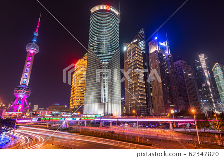  <Shanghai> The skyscraper of Lujiazui, the center of Chinese economy 62347820