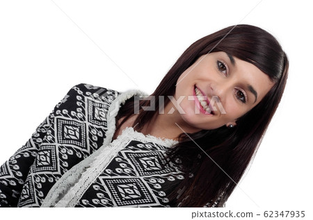 portrait of a beautiful young brunette woman 62347935