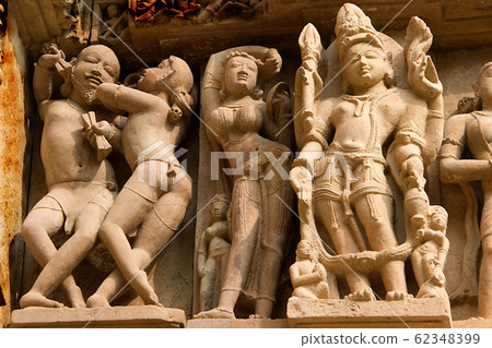 Wall Sculpture at Khajuraho 62348399