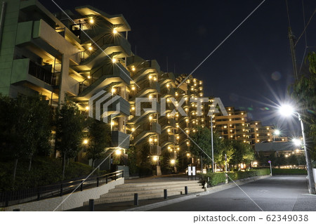 Apartment house night view Apartment house night view 62349038