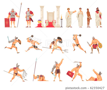 Ancient Rome Icons Set Stock Illustration 62350427 Pixta
