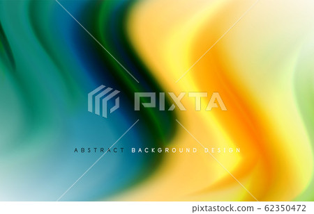 Abstract background - fluid color gradient waves, with dynamic motion line effect. Vector Illustration For Wallpaper, Banner, Background, Card, Book Illustration, landing page 62350472