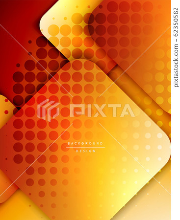 Rounded squares shapes composition geometric abstract background. 3D shadow effects and fluid gradients. Modern overlapping forms. 62350582