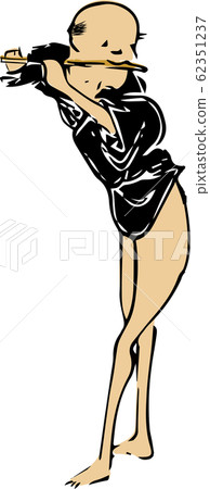 A male blowing a whistle 62351237