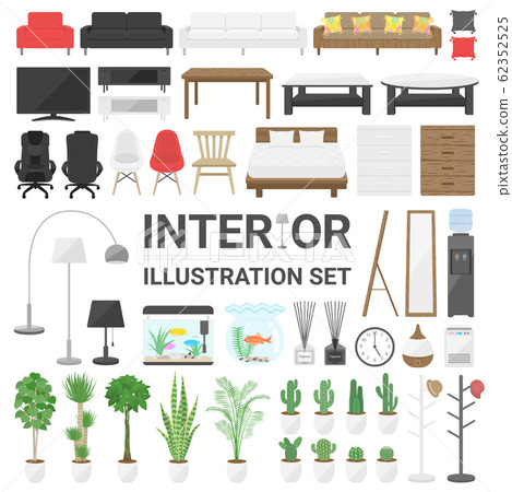 Interior illustration set Interior illustration set 62352525