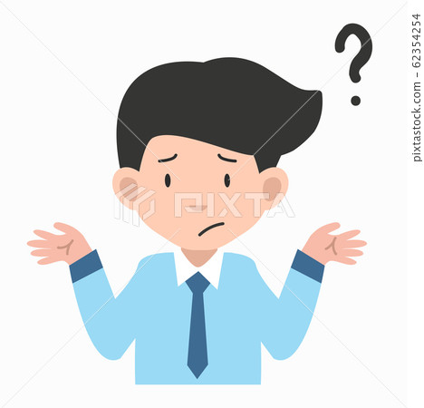 businessman thinking confused cartoon vector businessman thinking confused cartoon vector 62354254