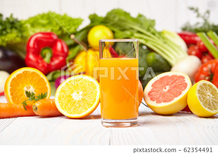 Various Freshly Vegetable Juices for Detox 62354491