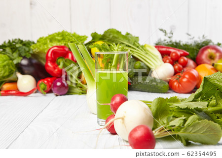 Various Freshly Vegetable Juices for Detox 62354495