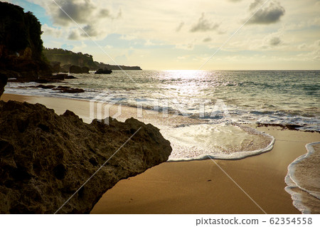 Amazing beach destination sunrise or sunset with Amazing beach destination sunrise or sunset with 62354558
