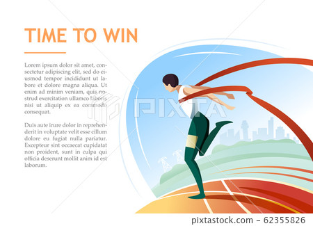 Win Time Image Time to win concept illustration. Modern vector... - Stock Illustration ...