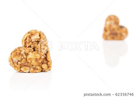 Cereal cocoa heart isolated on white Cereal cocoa heart isolated on white 62356746