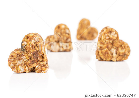 Cereal cocoa heart isolated on white Cereal cocoa heart isolated on white 62356747