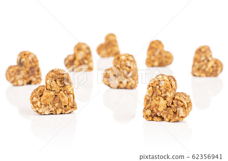 Cereal cocoa heart isolated on white Cereal cocoa heart isolated on white 62356941