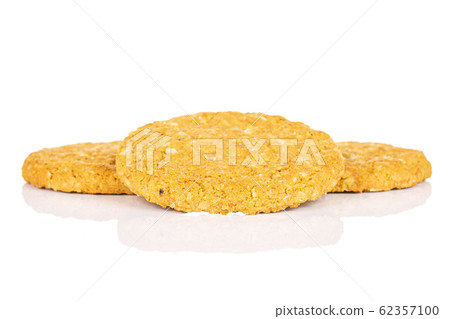 Sweet oat cookie isolated on white 62357100