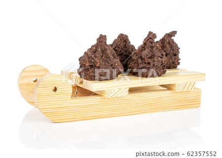 Coconut cocoa biscuit isolated on white Coconut cocoa biscuit isolated on white 62357552
