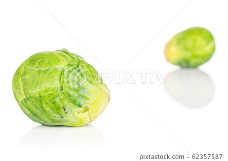 Green brussels sprout isolated on white Green brussels sprout isolated on white 62357587