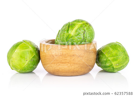 Green brussels sprout isolated on white Green brussels sprout isolated on white 62357588