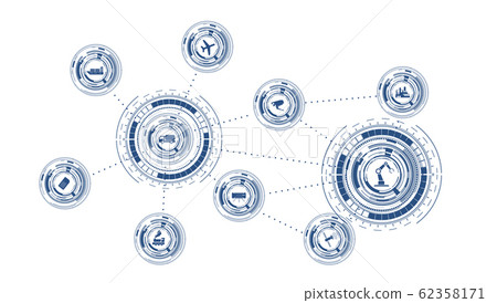 The concept of connection and electronic... - Stock Illustration [62358171]  - PIXTA