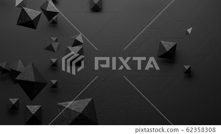 Abstract image of randomly arranged pyramids Abstract image of randomly arranged pyramids 62358308