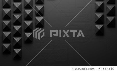 Abstract image of asymmetrically arranged pyramids Abstract image of asymmetrically arranged pyramids 62358310