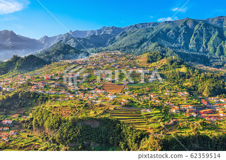 Beautiful Landscape view of Mountain Village. Beautiful Landscape view of Mountain Village. 62359514