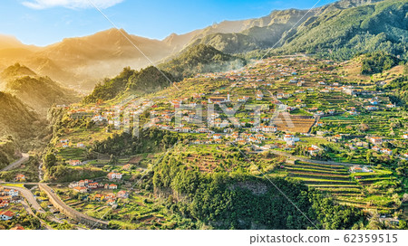 Beautiful Landscape view of  Mountain Village. 62359515