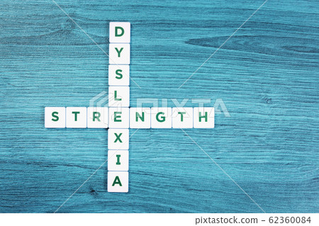 Dyslexia concept, word spelled out as crossword Dyslexia concept, word spelled out as crossword 62360084