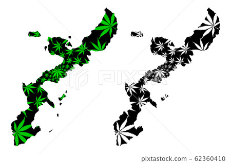 Okinawa island (island of Japan) map is designed Okinawa island (island of Japan) map is designed 62360410
