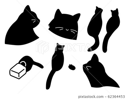陰影圖片貓插圖集 陰影圖片貓插圖集 62364453