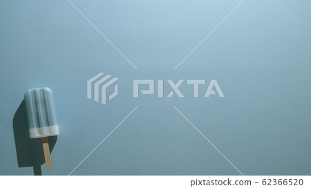 Top view of blue raspberry flavour popsicle on 62366520