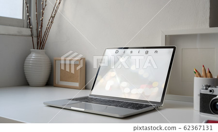 Cropped shot of modern workplace with blank screen Cropped shot of modern workplace with blank screen 62367131