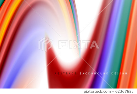 Abstract background - fluid color gradient waves, with dynamic motion line effect. Vector Illustration For Wallpaper, Banner, Background, Card, Book Illustration, landing page 62367683