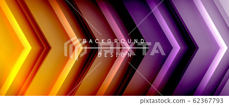 Arrow lines, technology digital template with shadows and lights on gradient background. Trendy simple fluid color gradient abstract background with dynamic straight shadow lines effect Arrow lines, technology digital template with shadows and lights on gradient background. Trendy simple fluid color gradient abstract background with dynamic straight shadow lines effect 62367793