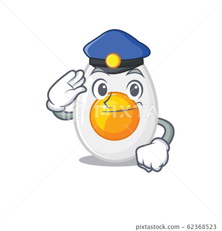 A manly boiled egg Cartoon concept working as a Police officer A manly boiled egg Cartoon concept working as a Police officer 62368523