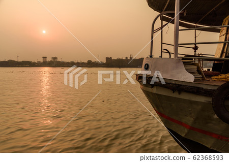 View of sunset on Hooghly or Ganga. Kolkata. India 62368593